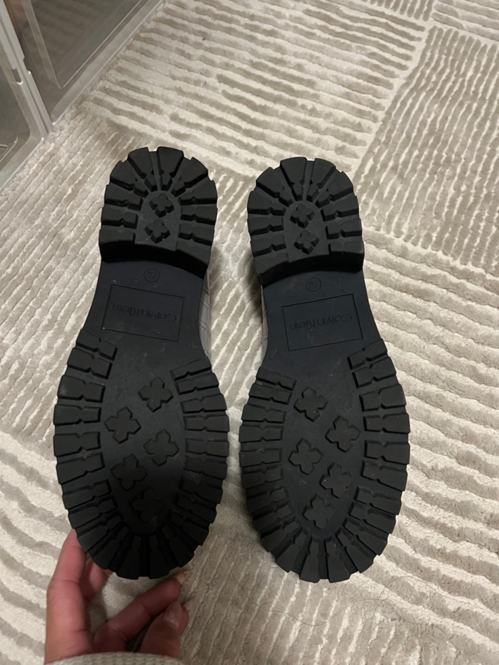 Calvin Klein Gray Platform Loafers - Picture 6 of 6